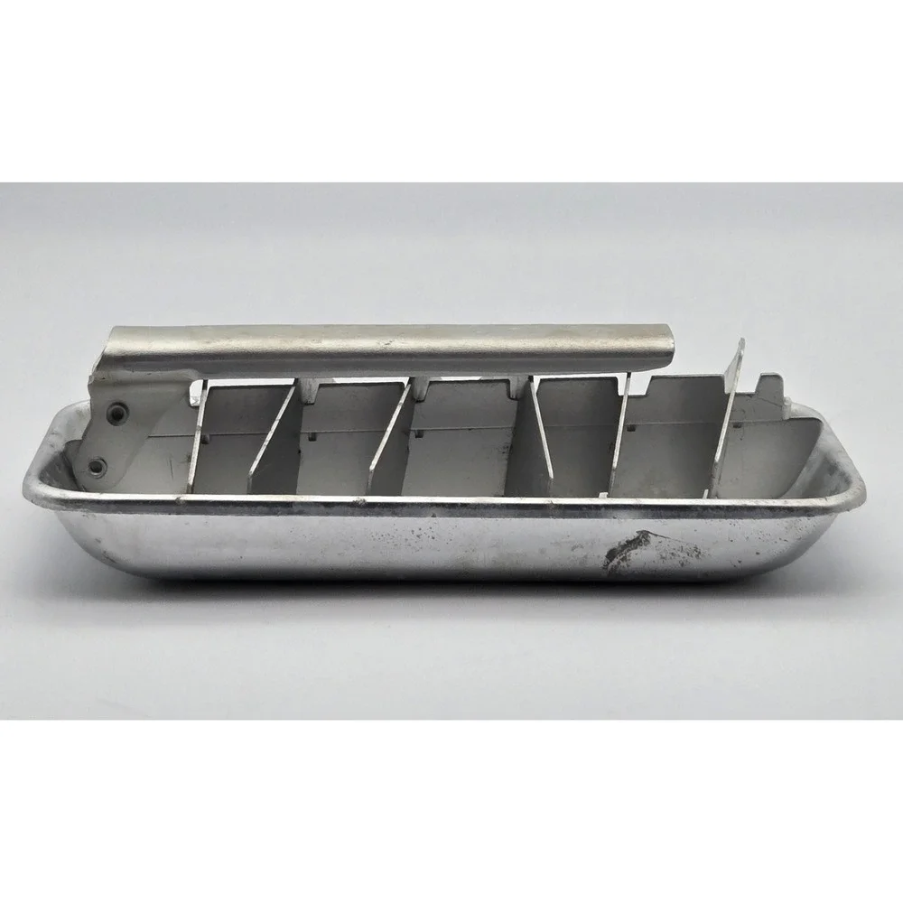 Vintage Ice Cube Tray Lever Release MCM‎ Aluminum Silver Barware 1950